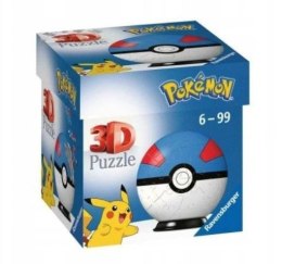 Puzzle 54 elemnty 3D Kula, Pokemon niebieska