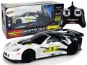 AUTO SPORTOWE STEROWANE RC CORVETTE 2.4G BIAŁE