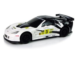 AUTO SPORTOWE STEROWANE RC CORVETTE 2.4G BIAŁE