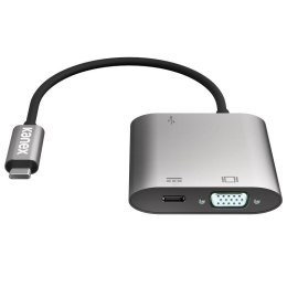 Kanex USB-C VGA Adapter with Power Delivery - Adapter z USB-C na USB 1,5 A, USB-C Power Delivery 60 W + VGA Full HD (Anodized Al