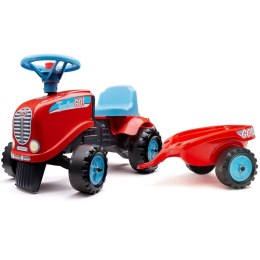FALK Traktorek GO Czerwony z Przyczepką od 1 roku