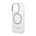 Guess Metal Outline MagSafe - Etui iPhone 14 Pro (przezroczysty)