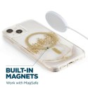 ETUI IPHONE 14 PLUS ZDOBIONE ZŁOTEM MARMUR MAGSAFE