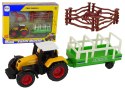 ZESTAW FARMA TRAKTOR PRZYCZEPA KOŃ 1:64