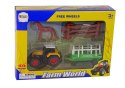 ZESTAW FARMA TRAKTOR PRZYCZEPA KOŃ 1:64