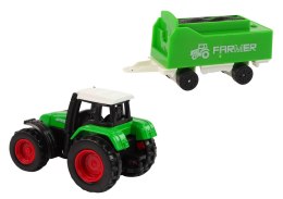 ZESTAW FARMA TRAKTOR PRZYCZEPA KOŃ STAJNIA 1:64