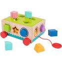 DREWNIANY SORTER WÓZEK KLOCKI 16 EL. TOOKY TOY