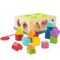 DREWNIANY SORTER WÓZEK KLOCKI 16 EL. TOOKY TOY