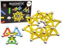 ZESTAW KLOCKI MAGNETYCZNE MAGNETIC 62 ELEMENTY