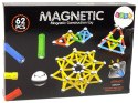 ZESTAW KLOCKI MAGNETYCZNE MAGNETIC 62 ELEMENTY