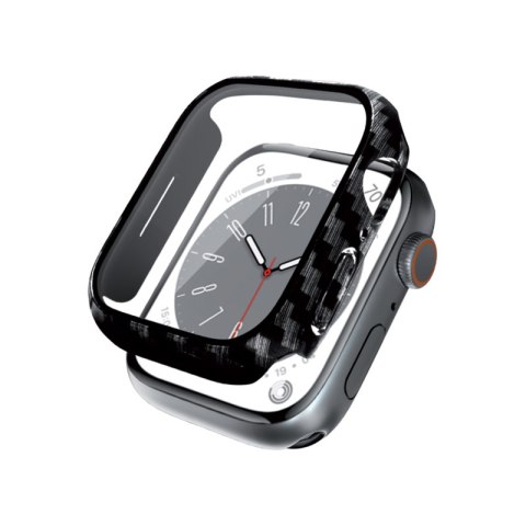 ETUI ZE SZKŁEM DO APPLE WATCH 44 MM  CARBON