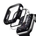 ETUI ZE SZKŁEM DO APPLE WATCH 44 MM  CARBON