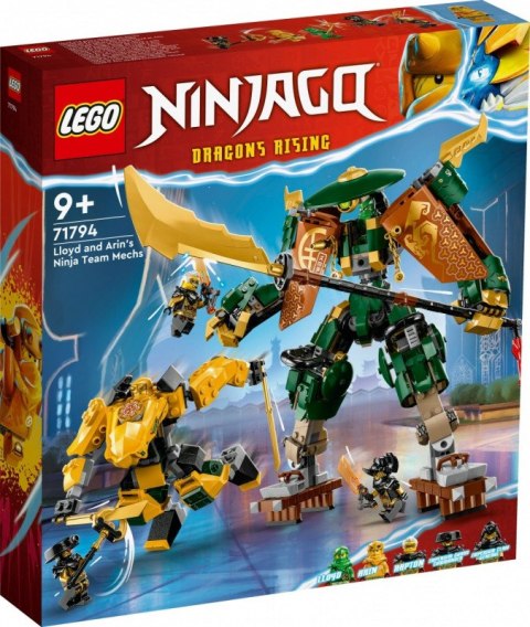 KLOCKI LEGO NINJAGO 71794 DRUŻYNA MECHÓW NINJA LLOYDA I ARINA