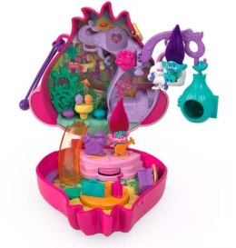 ZESTAW Z FIGURKAMI WALIZKA POLLY POCKET TROLLS POPPY FIGURKI TROLLE