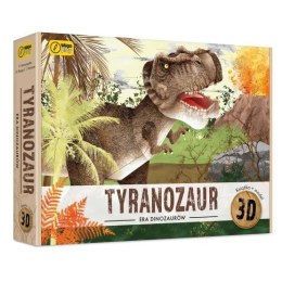 Puzzle 3D i książka Tyranozaur