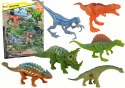 ZESTAW FIGURKI DINOZAURY 6 SZTUK KOLOROWE