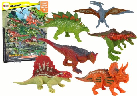 ZESTAW FIGURKI DINOZAURY 6 SZTUK KOLOROWE