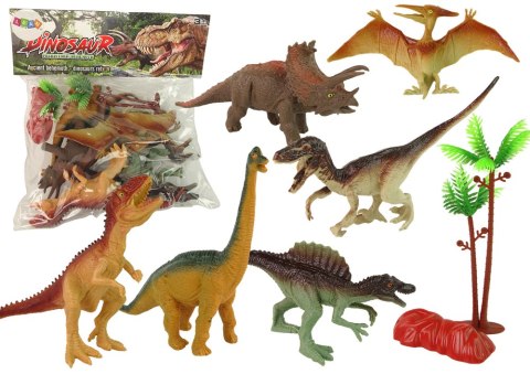 ZESTAW FIGURKI DINOZAURY 8 SZTUK KOLOROWE