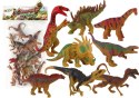 ZESTAW FIGURKI DINOZAURY 8 SZTUK KOLOROWE PARK DINOZAURÓW