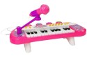 INSTRUMENT KEYBOARD PIANINKO 24 KLAWISZE USB MIKROFON RÓŻOWY