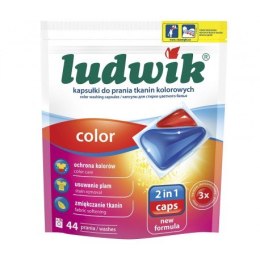 Ludwik kapsułki do prania tkanin kolorowych color 2 in 1 44 szt.