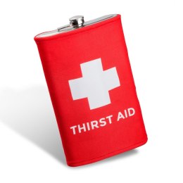 Gigantyczna Piersiówka Thirst Aid dla chłopaka