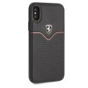 Ferrari Victory - Skórzane etui iPhone Xs / X (czarny)