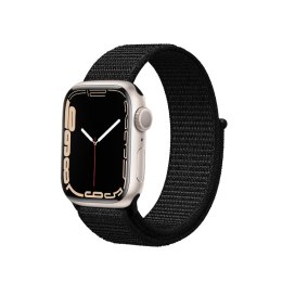 NYLONOWY PASEK DO ZEGARKA APPLE WATCH 42/44/45/49 MM CRONG CZARNY