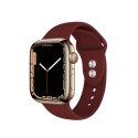 PASEK SILIKONOWY DO ZEGARKA APPLE WATCH 42/44/45/49 MM CRONG BORDOWY