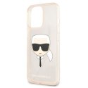 Karl Lagerfeld Karl's Head Glitter - Etui iPhone 13 Pro Max (złoty)