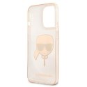 Karl Lagerfeld Karl's Head Glitter - Etui iPhone 13 Pro Max (złoty)