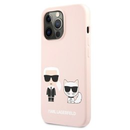 Karl Lagerfeld Slilicone Karl & Choupette - Etui iPhone 13 Pro (różowy)