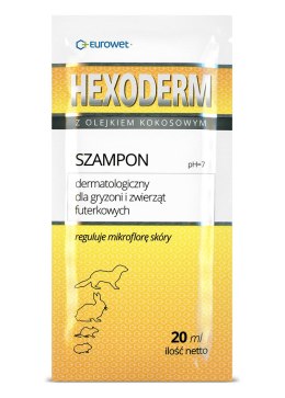 DERMATOLOGICZNY SZAMPON DLA GRYZONI SASZETKA 20 ML EUROWET HEXODERM
