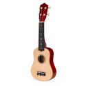 DREWNIANA GITARA UKULELE DLA DZIECI 4 STRUNY NYLONOWE ECOTOYS