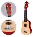 DREWNIANA GITARA UKULELE DLA DZIECI 4 STRUNY NYLONOWE ECOTOYS