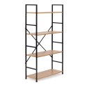 DREWNIANY REGAŁ INDUSTRIALNY SZAFKA 4 PÓŁKI SZEROKI 113x58,5 cm LOFT