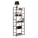 DREWNIANY REGAŁ INDUSTRIALNY SZAFKA 5 PÓŁEK LOFT 144x58,5 CM