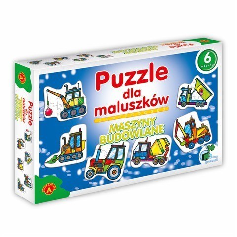 UKŁADANKA EDUKACYJNA PUZZLE DLA MALUSZKÓW - MASZYNY BUDOWLANE