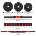 ZESTAW REGULOWANE HANTLE 2x10 KG SZTANGA 20 KG GRYF