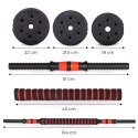 ZESTAW REGULOWANE HANTLE 2x20 KG SZTANGA 40 KG GRYF