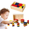 DREWNIANE KLOCKI DIENESA FIGURY GEOMETRYCZNE MONTESSORI VIGA TOYS