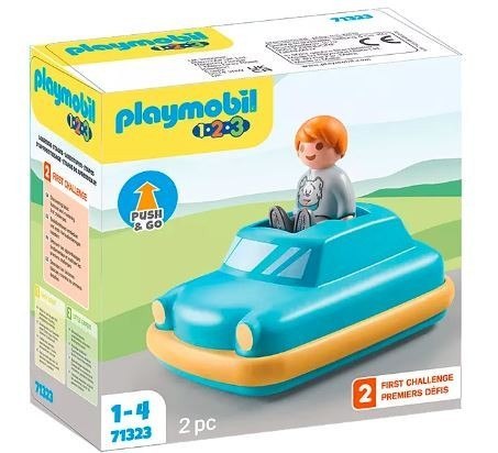 ZESTAW FIGURKI PLAYMOBIL 1.2.3 71323 SAMOCHÓD PUSH & GO