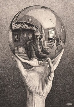 Puzzle 1000 elementów Compact Art Collection Escher Hand with Reflecting Sphere