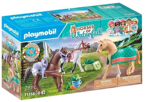 ZESTAW Z FIGURKAMI PLAYMOBIL HORSES 71356 KONIE MORGAN QUARTER ANGLOAR