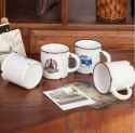 PORCELANOWY KUBEK RETRO VINTAGE EMALIOWANY REFINED VANGUARDS