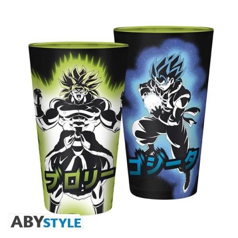 WYSOKA SZKLANKA Z MOTYWEM ANIME DRAGON BALL - BROLY GOGETA 400 ML