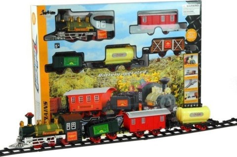 KOLEJKA ELEKTRYCZNA TRAIN SET 4 WAGONY LOKOMOTYWA