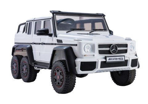 POJAZD ELEKTRYCZNY AUTO NA AKUMULATOR MERCEDES G63 6X4 24V BIAŁY