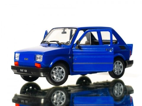 WELLY MALUCH FIAT 126P 1:21 SAMOCHÓD KOLEKCJONERSKI NIEBIESKI