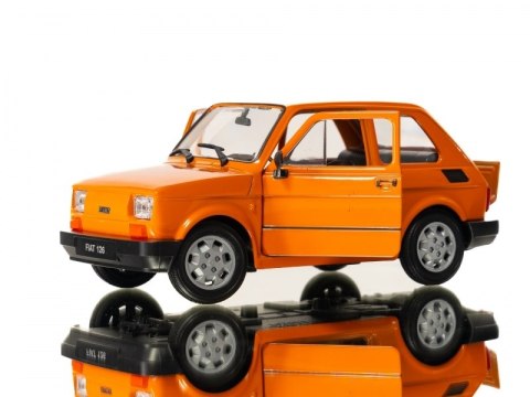 WELLY MALUCH FIAT 126P 1:21 SAMOCHÓD KOLEKCJONERSKI POMARAŃCZOWY